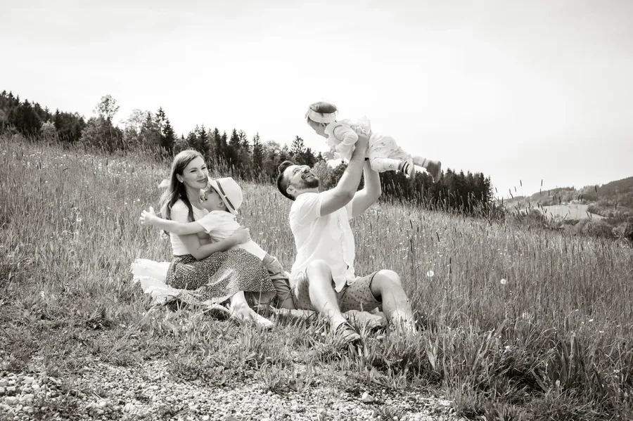 Judith Raberger mit Familie