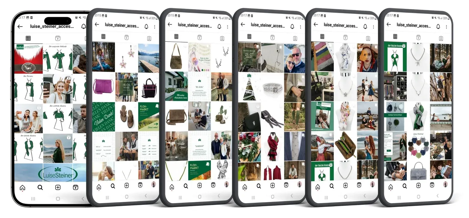 Instagram-Profildesign für Luise Steiner Trachtenaccessoires